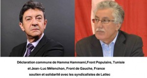 الهمّامي وميلونشون يساندان نقابيي  “Latlec”