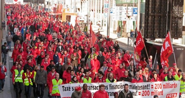 بروكسل: عشرات الآلاف يتظاهرون ضد سياسات التقشّف