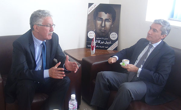 مرشّح الجبهة الشعبية للرئاسية حمّة الهمّامي يلتقي بسفير البرتغال