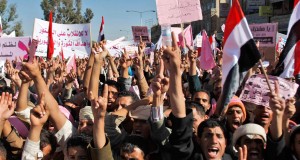 احتجاجات شعبية في اليمن ضد الانقلاب الحوثي