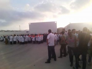 اعتصام عمال ماتس بالمعمل بسوسة