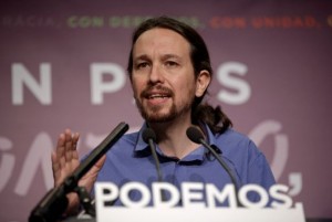 Podemos party leader Iglesias speaks during a news conference in Madrid