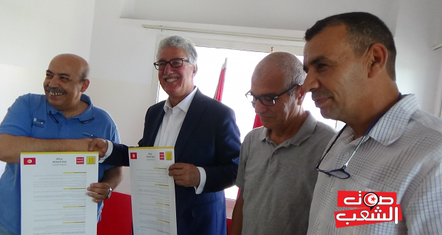 الجبهة الشعبية توقع اتفاقية شراكة مع جمعية ” وينو التروتوار”