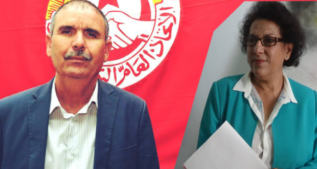 الأمين العام للاتحاد العام التونسي للشغل السيد نور الدين الطبوبي يساند الاستاذة راضية النصراوي