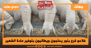 فلاحو قرع بنور يحتجون ويطالبون بتوفير مادة الشعير