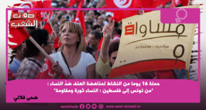حملة 16 يوما من النشاط لمناهضة العنف ضدّ النساء :  “من تونس إلى فلسطين : النساء ثورة ومقاومة”