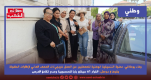 عضوة التنسيقية الوطنية للمعطلين عن العمل خريجي/ات المعهد العالي لإطارات الطفولة بقرطاج درمش، وفاء بوعلاقي: القرار 61 سيفتح بابا للمحسوبية وعدم تكافؤ الفرص
